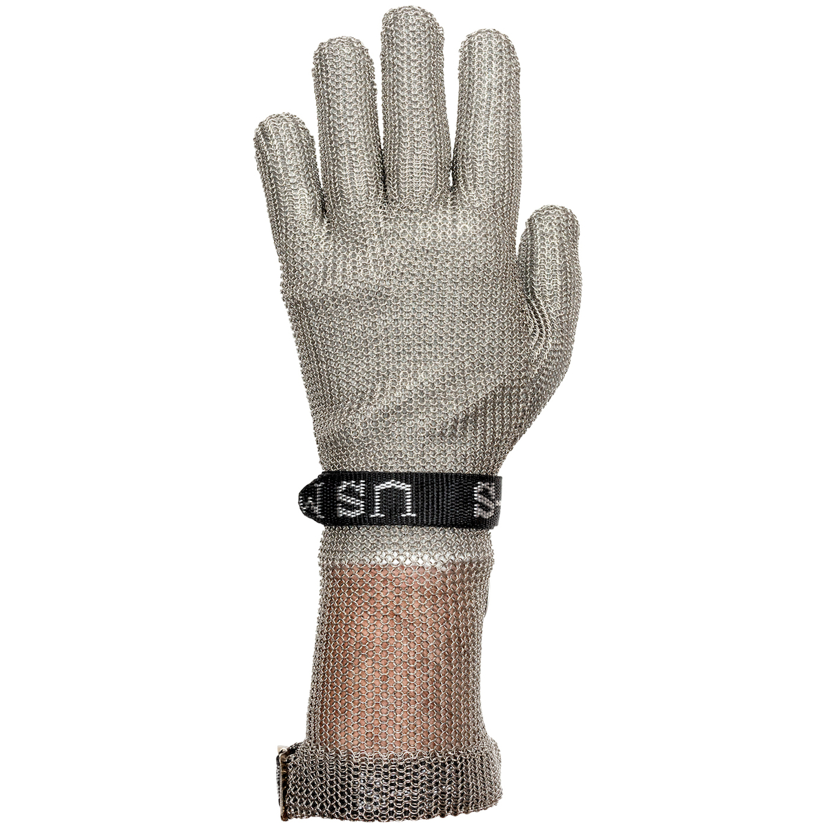 Us Mesh Extended Stainless Steel Mesh Glove W Adjustable Snap Back