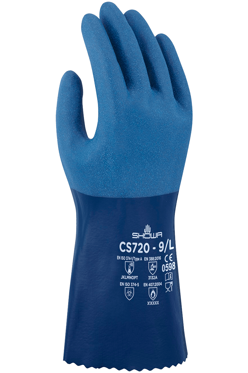 Showa Atlas CS721 Work Gloves Double Coated Nitrile Textured