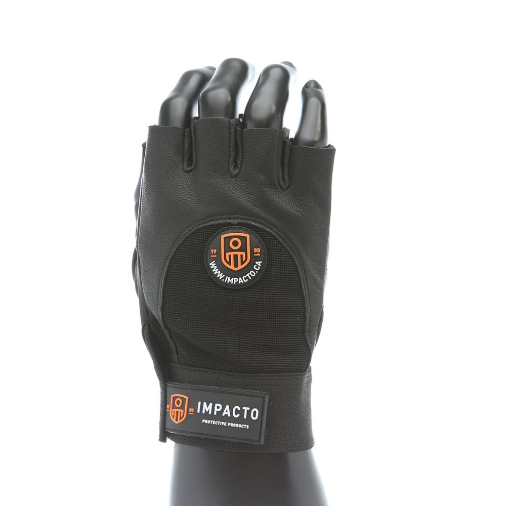 Impacto® Half Finger Leather Gel Gloves, Specialized Padded Work Safety  Gloves