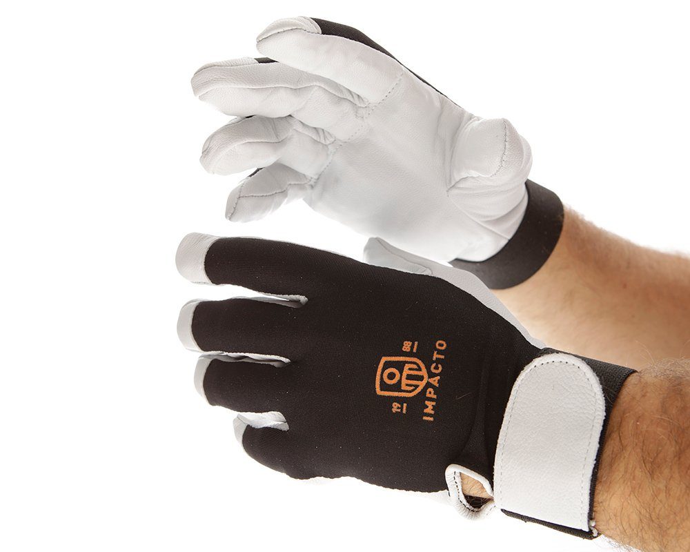 Impacto® Pearl Leather Air Glove®, Padded Leather Palm Work Safety Gloves
