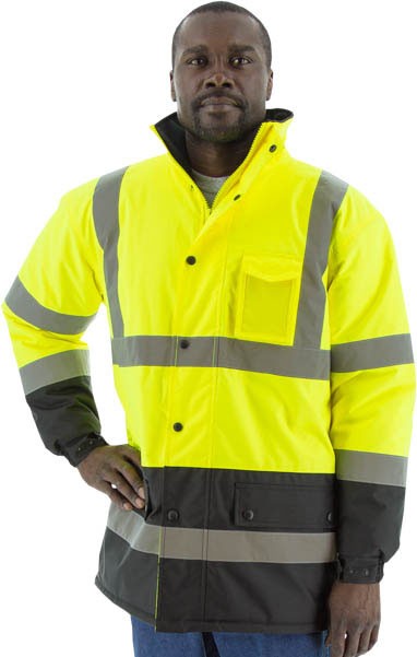 hi vis rain jacket with removable lining