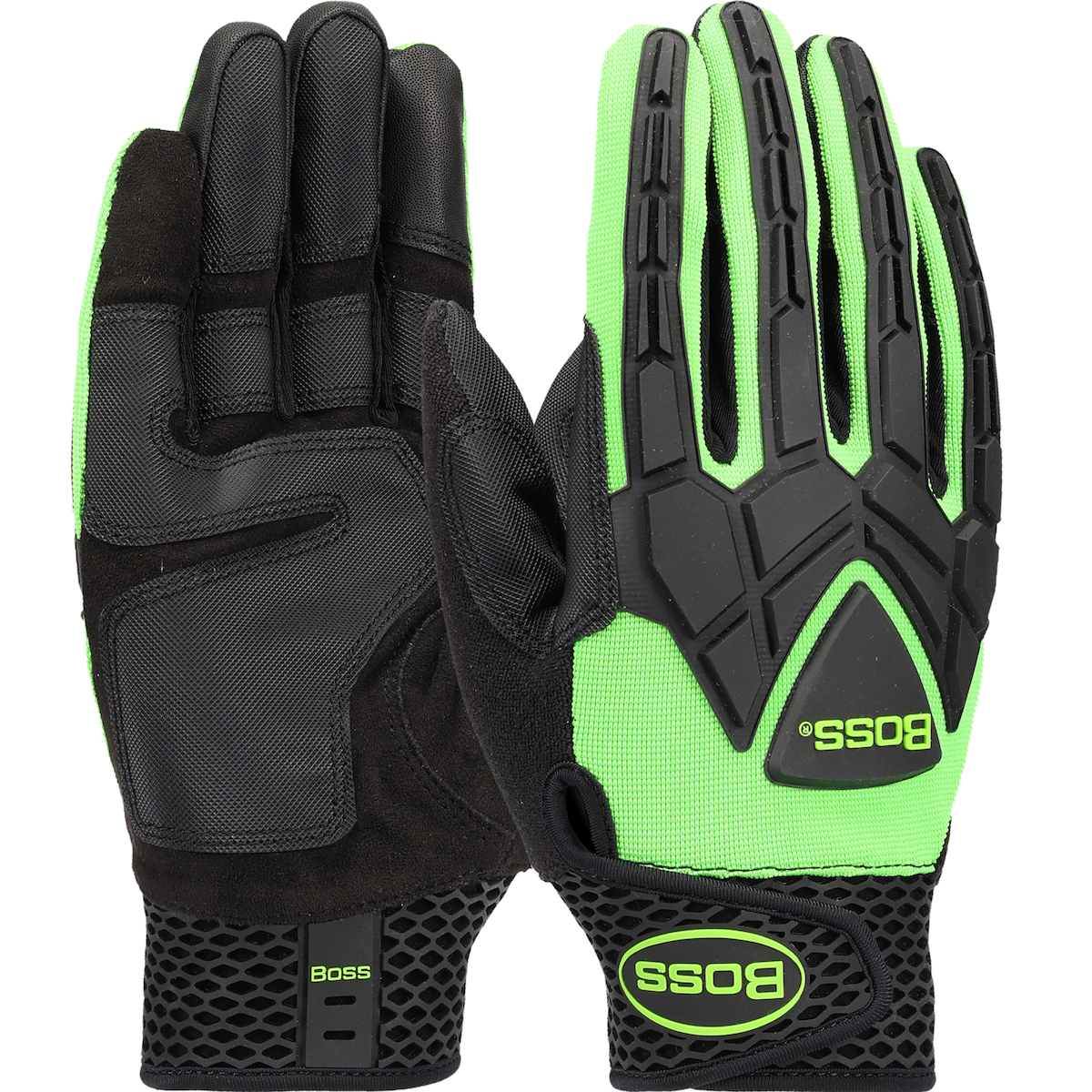 89306 PIP® Boss® ToughX™ Hi-Viz Suede Palm Impact Glove