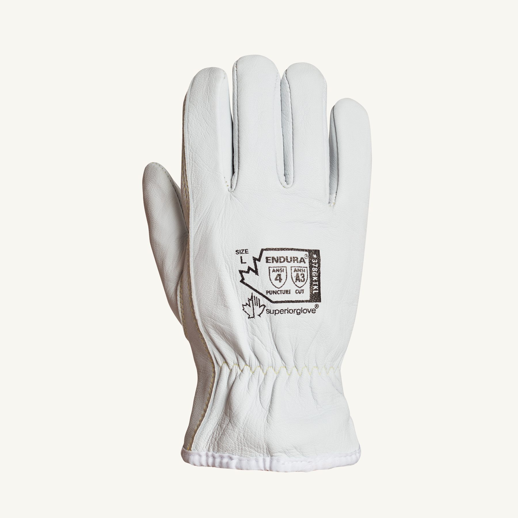 Endura® Oil Resistant Cut Level A9 Leather Driver Work Gloves, Extreme Cut  Safety Work Gloves