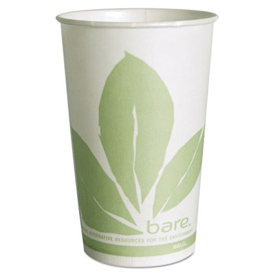 Dart Solo Bare Eco-Forward 3 oz. Wax Treated White Paper Cold Cup - 100/Pack