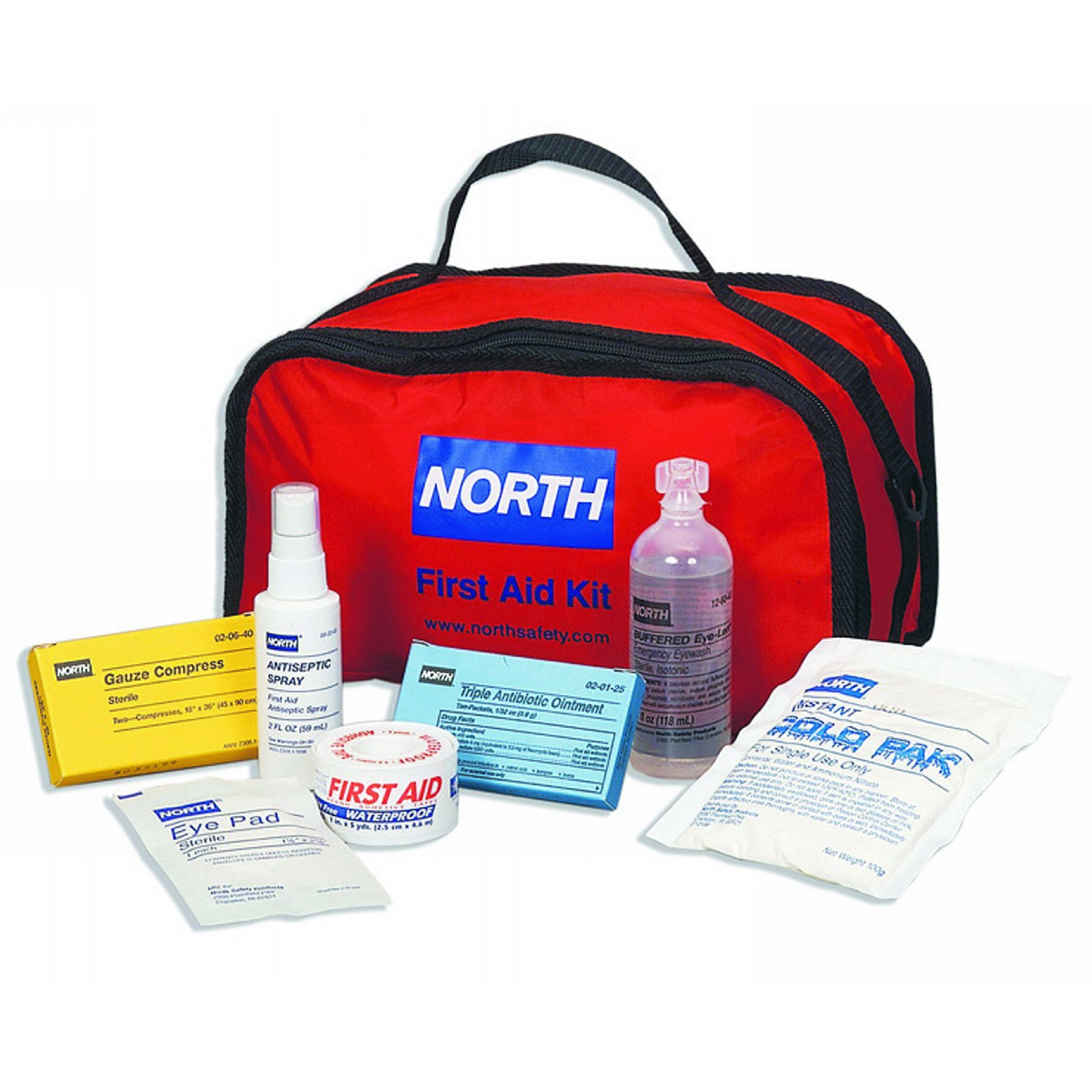 Honeywell® North® First Aid Response Kit | Soft-Sided Red Nylon ...