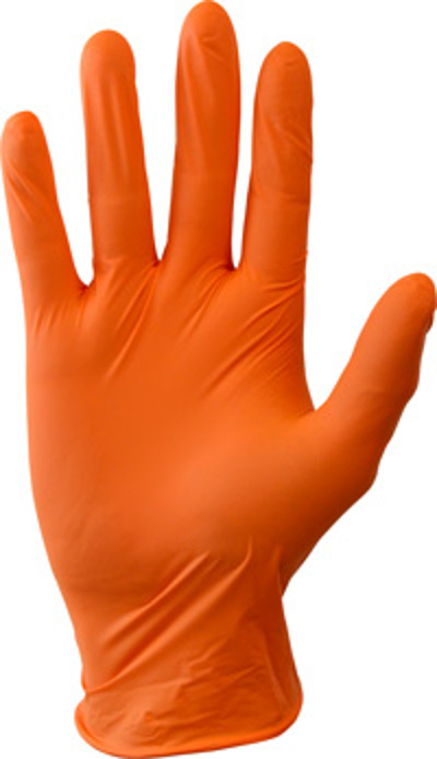 Safety Zone Orange Powder-Free Nitrile Gloves | Orange Industrial ...