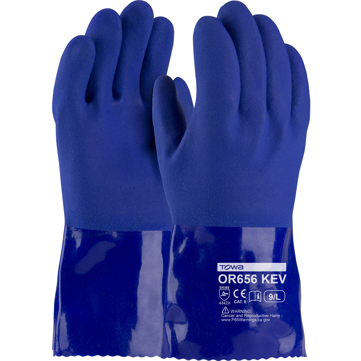 58-8658 PIP® XtraTuff™ Kevlar® Lined PVC Coated Chemical-Resistant Gloves, cut level 3