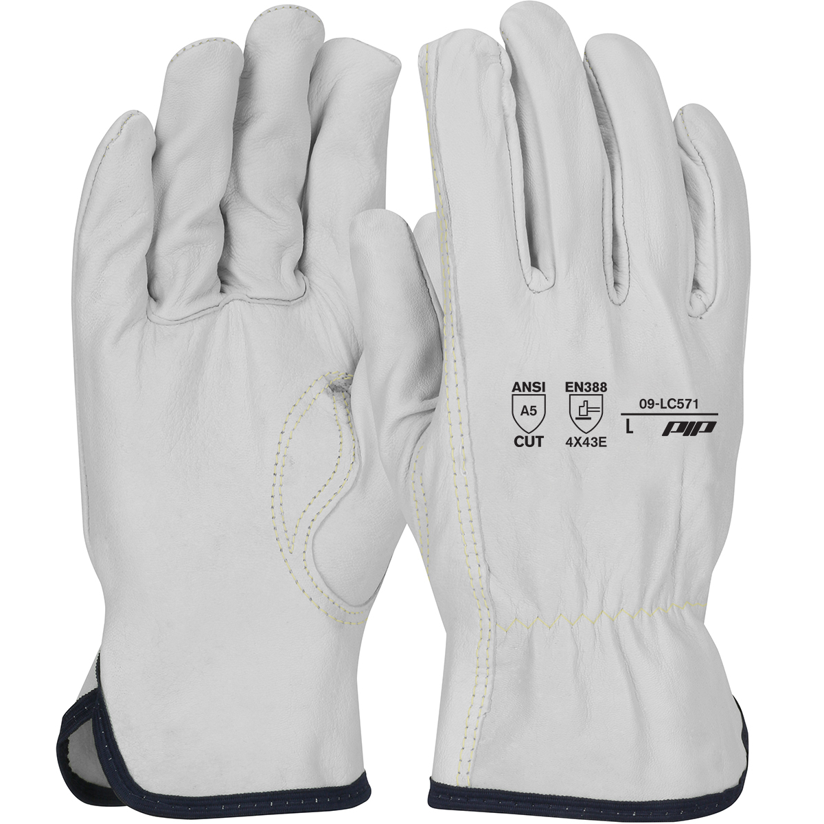 09-LC571 PIP® Aramd Lined A5 Leather Driver Gloves