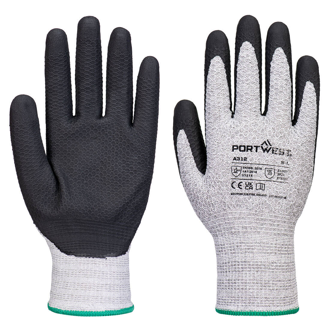 A313 Portwest® Grip 13 Nitrile Diamond Coated Work Gloves 