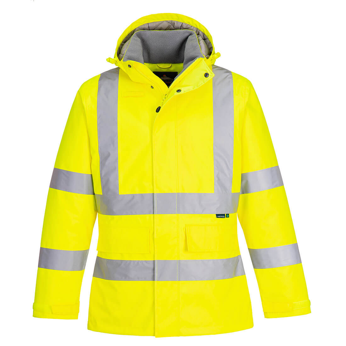 Portwest® Planet EC60 ECO Hi-Vis Yellow Bio-Based Winter Jackets, Class 3 