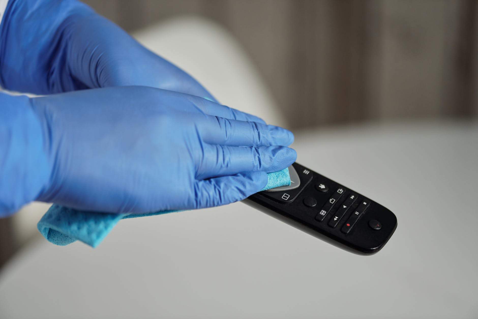 Disinfecting a Remote Control 