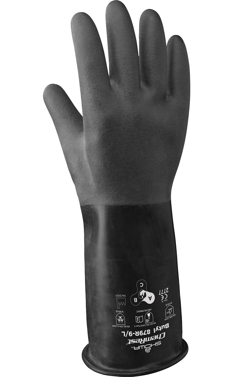 High Level Chemical Resistant Butyl Gloves | Wholesale Showa 879R ...