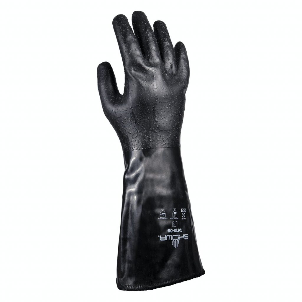 Cut-Resistant Chemical Protection Gloves | Showa® 3416 Neoprene Coated ...