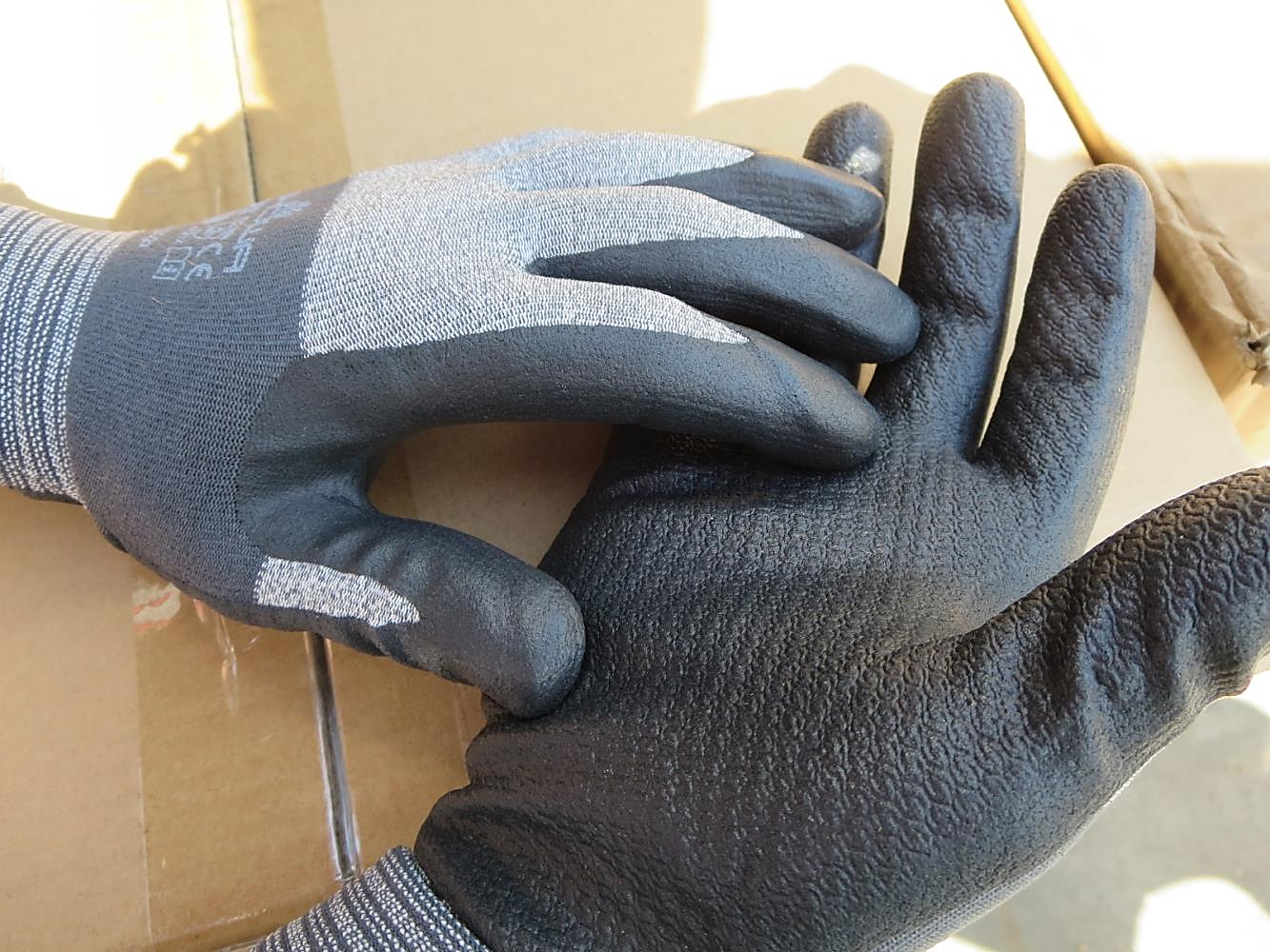 SHOWA 381 Ultra-Lightweight Microfiber Gloves with Microporous Nitrile  Coating