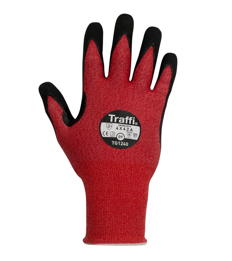 Traffi® TG1240 LXT® A1 Cut Work Gloves | LXT® Level A1 Grip Gloves ...