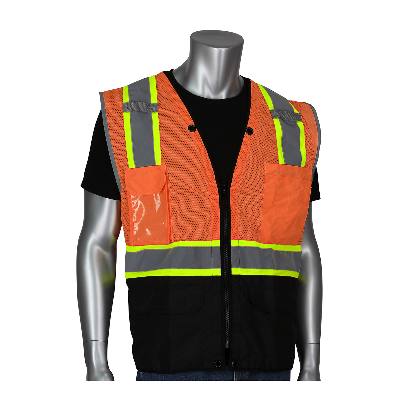 ANSI R2 Two-Tone Tech-Ready Surveyors D-Ring Vest | Class 2 Hi-Viz