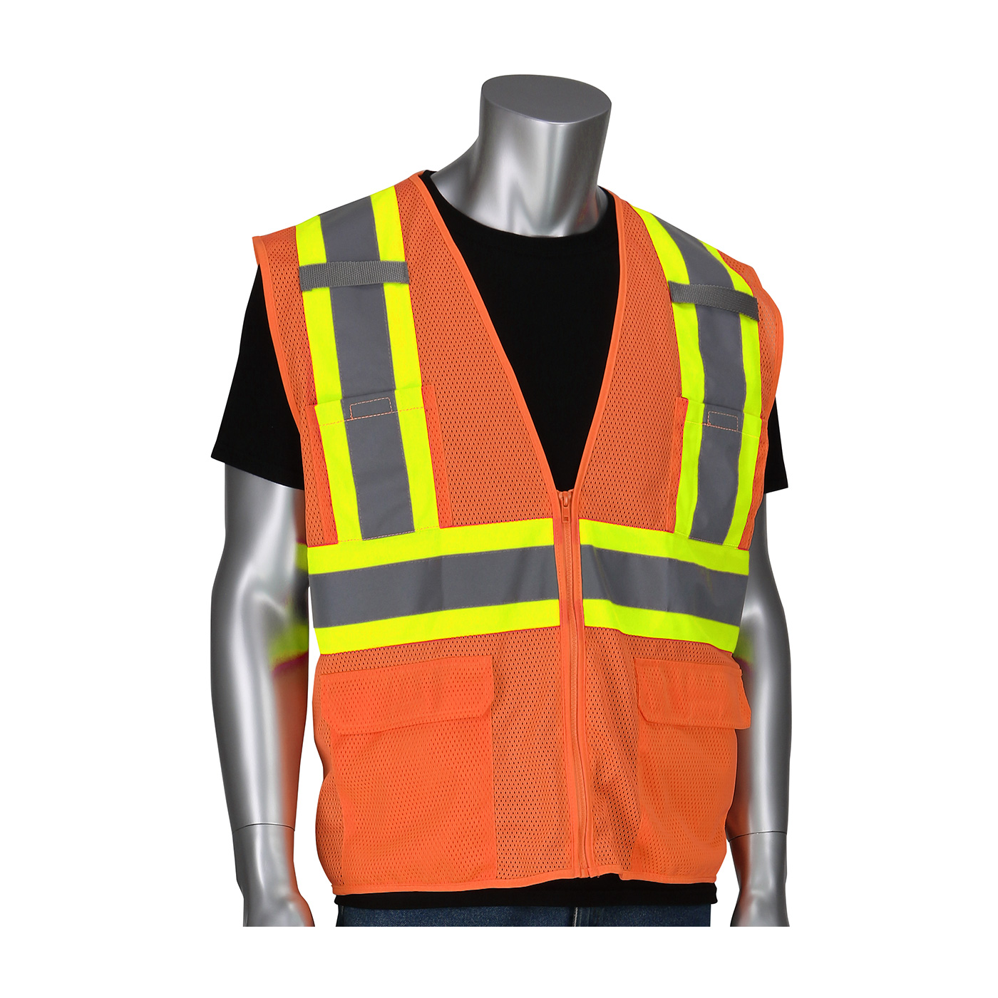 ansi-class-r2-two-tone-six-pocket-mic-tab-mesh-vests-class-2-hi-viz