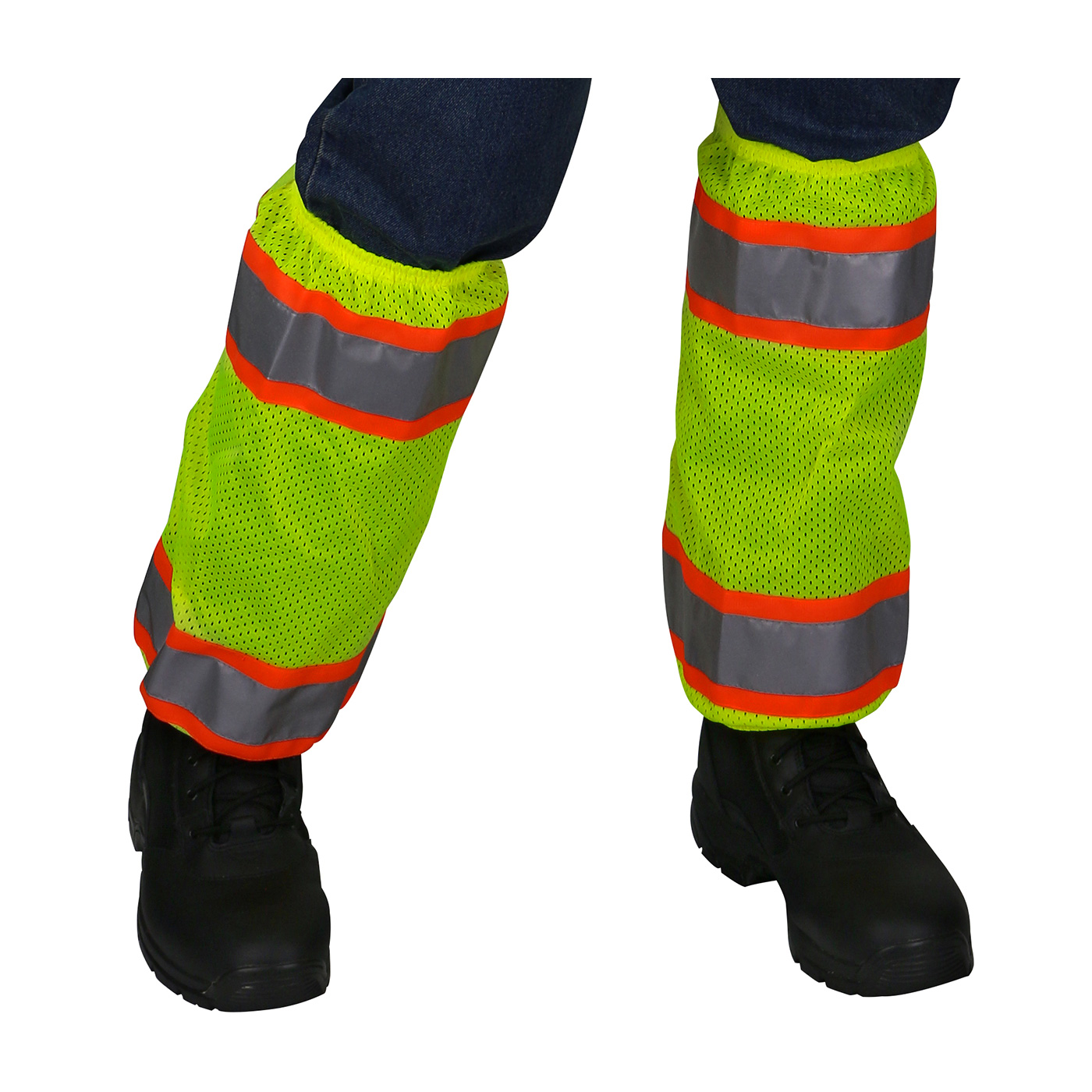 Ansi Class E Two Tone Gaiters Hi Viz Work Safety Gaiters Hi Vis Mesh Gaiters Class E Two