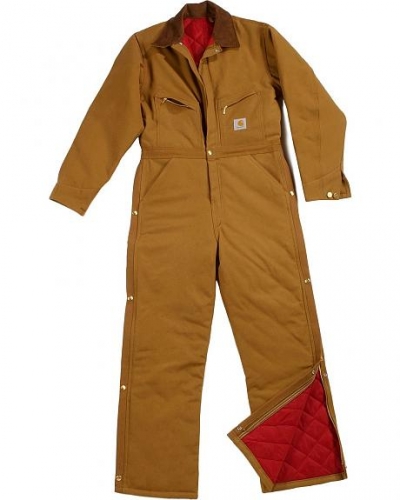 Carhartt Men's Quilt Lined Duck Coveralls | Duck Coveralls | Insulated ...