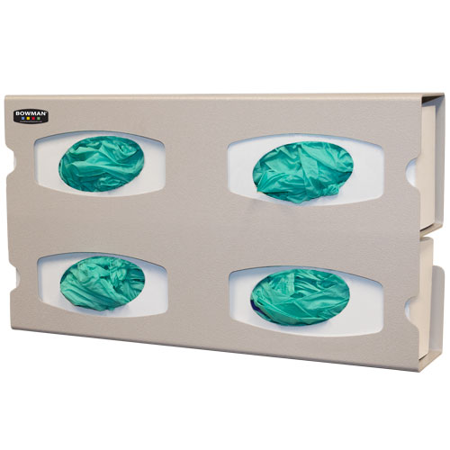 Quartz Beige Abs Plastic Quad Glove Box Dispenser 4 Box Glove Box