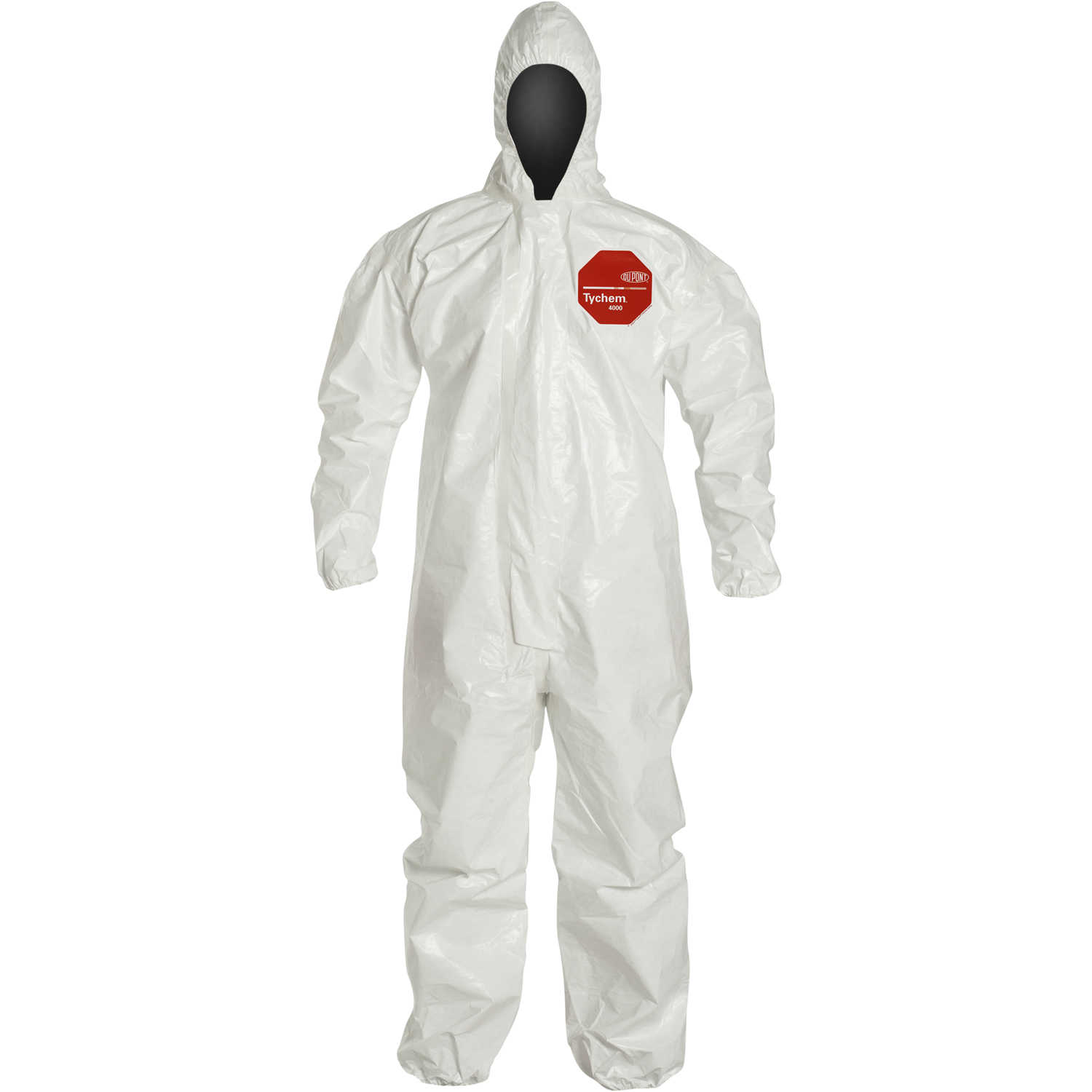 DuPont™ SL127T WH Tychem® 4000 White Coveralls with Hood & Taped Seams 