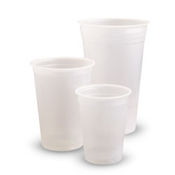 small clear plastic cups