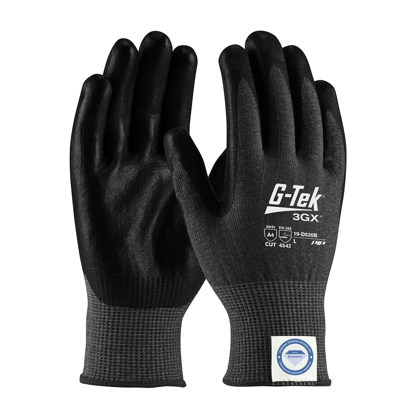 G-Tek® 3GX® Black Dyneema® Diamond Polyurethane Coated Gloves | G-Tek ...