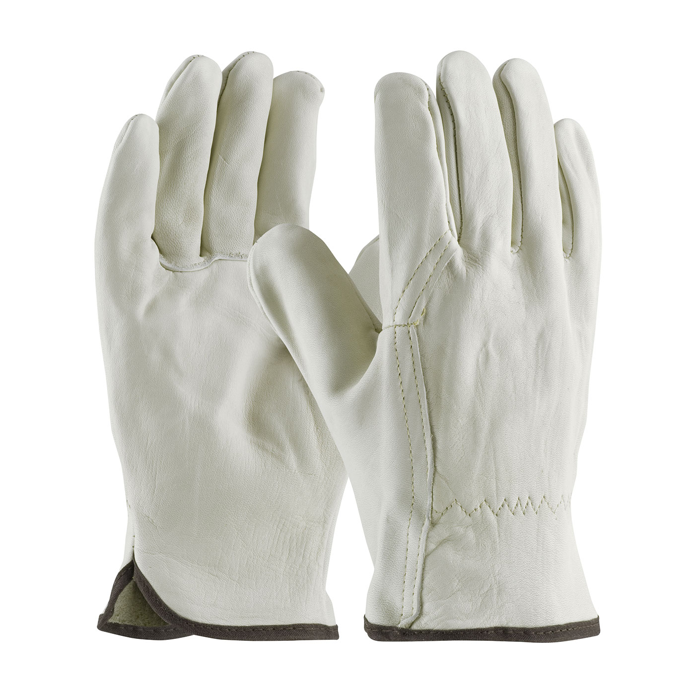 Kevlar Stitched Cowhide Leather Drivers Work Gloves | Premium Top Grain ...