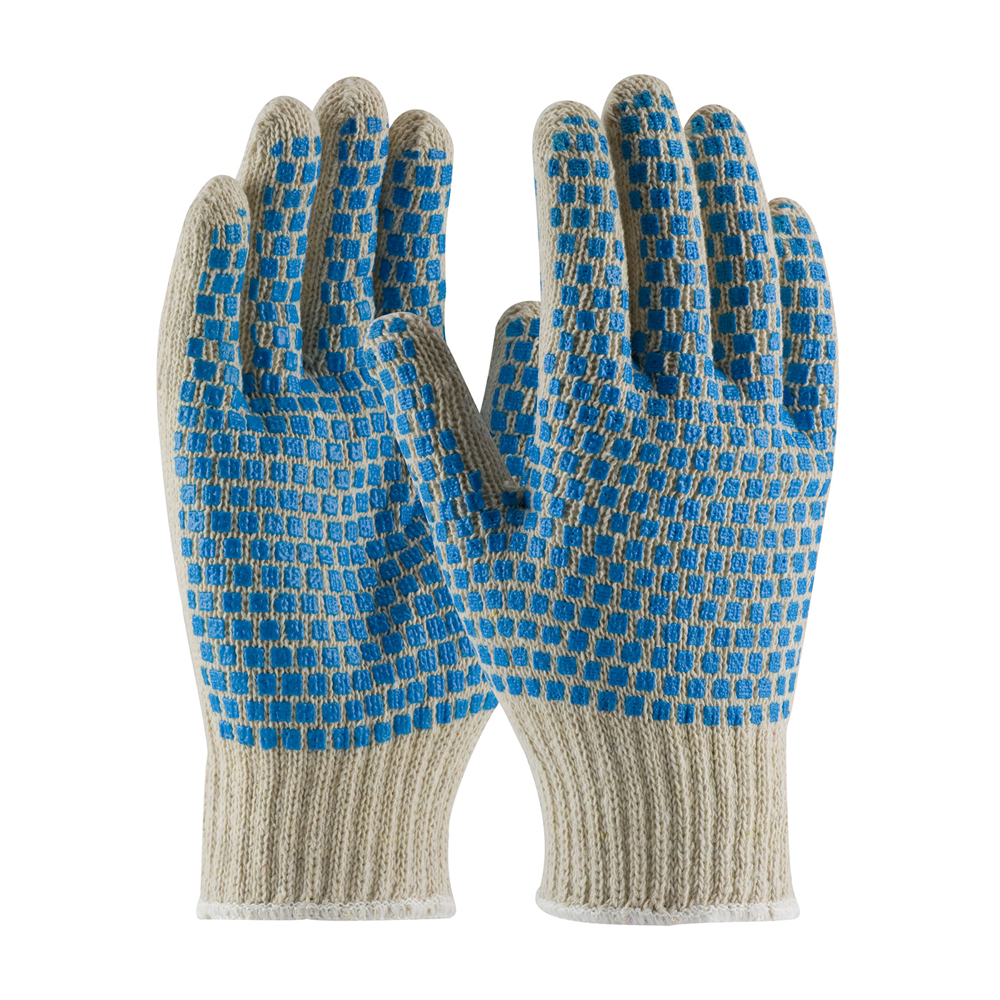 Double Sided PVC Brick Pattern Knitted Gloves | Double PVC Coated ...