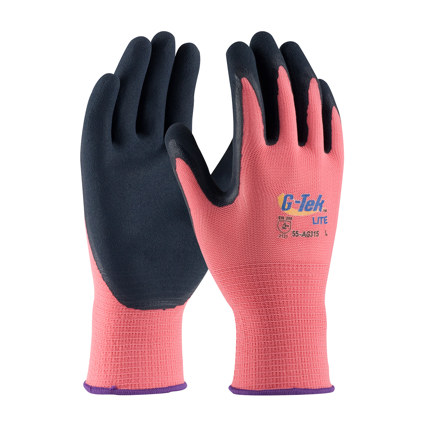 G Tek® Gp Latex Coated Polyester Microsurface Grip Gloves Refuse Grip