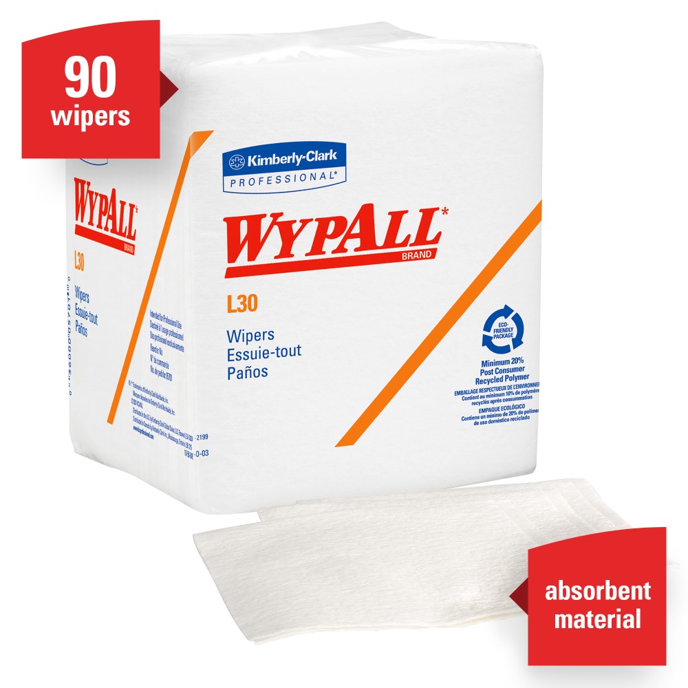 Wypall® L30 Folded Economizer Wipers | DRC Wipers | Light-Duty Task ...